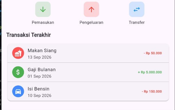 Hasil Tampilan Tugas 1: Warna Trailing Text Transaksi