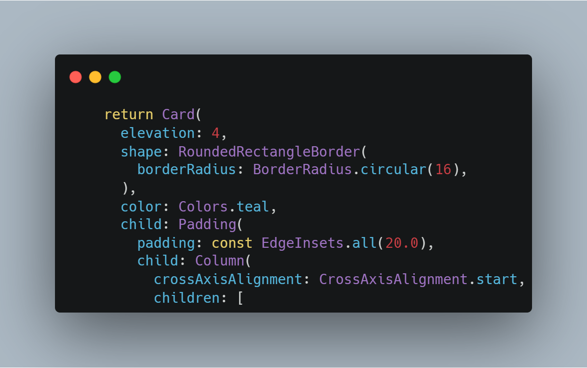 Kode Program: Perubahan Warna BalanceCard menjadi Colors.teal