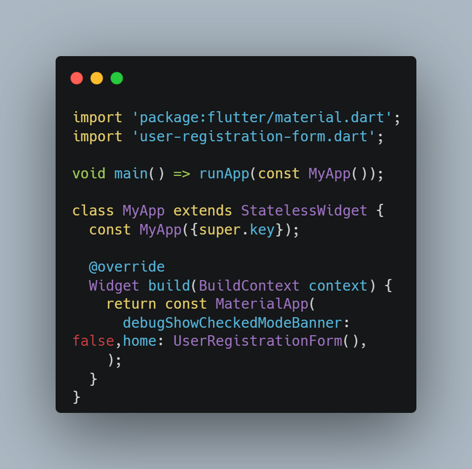  Kode Program: main.dart