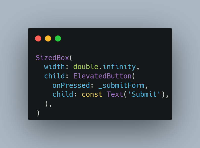  Kode Program: Penghubungan _submitForm pada ElevatedButton