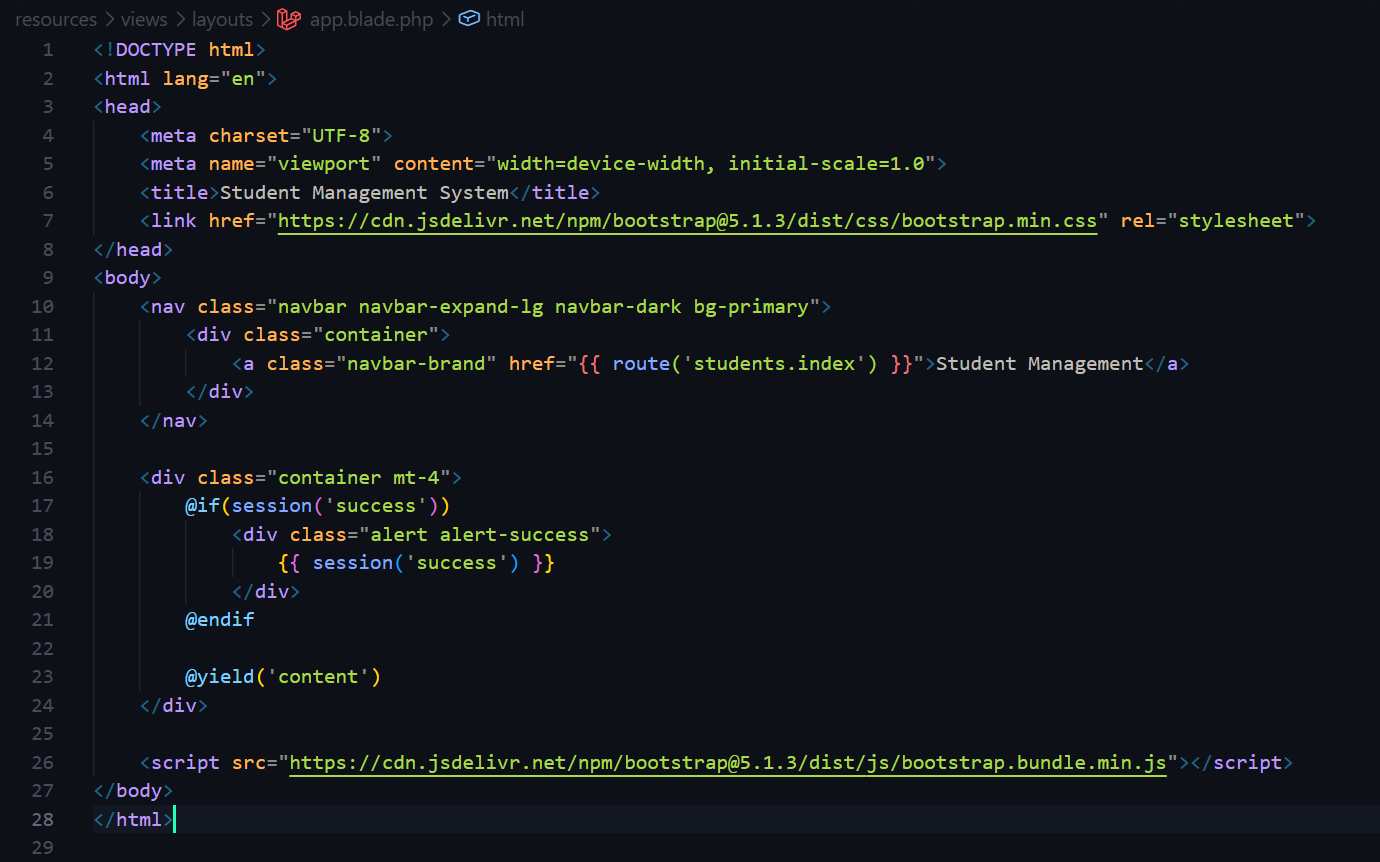 Kode View Layout