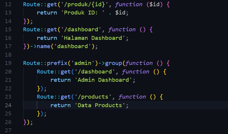 Screenshot Route Group